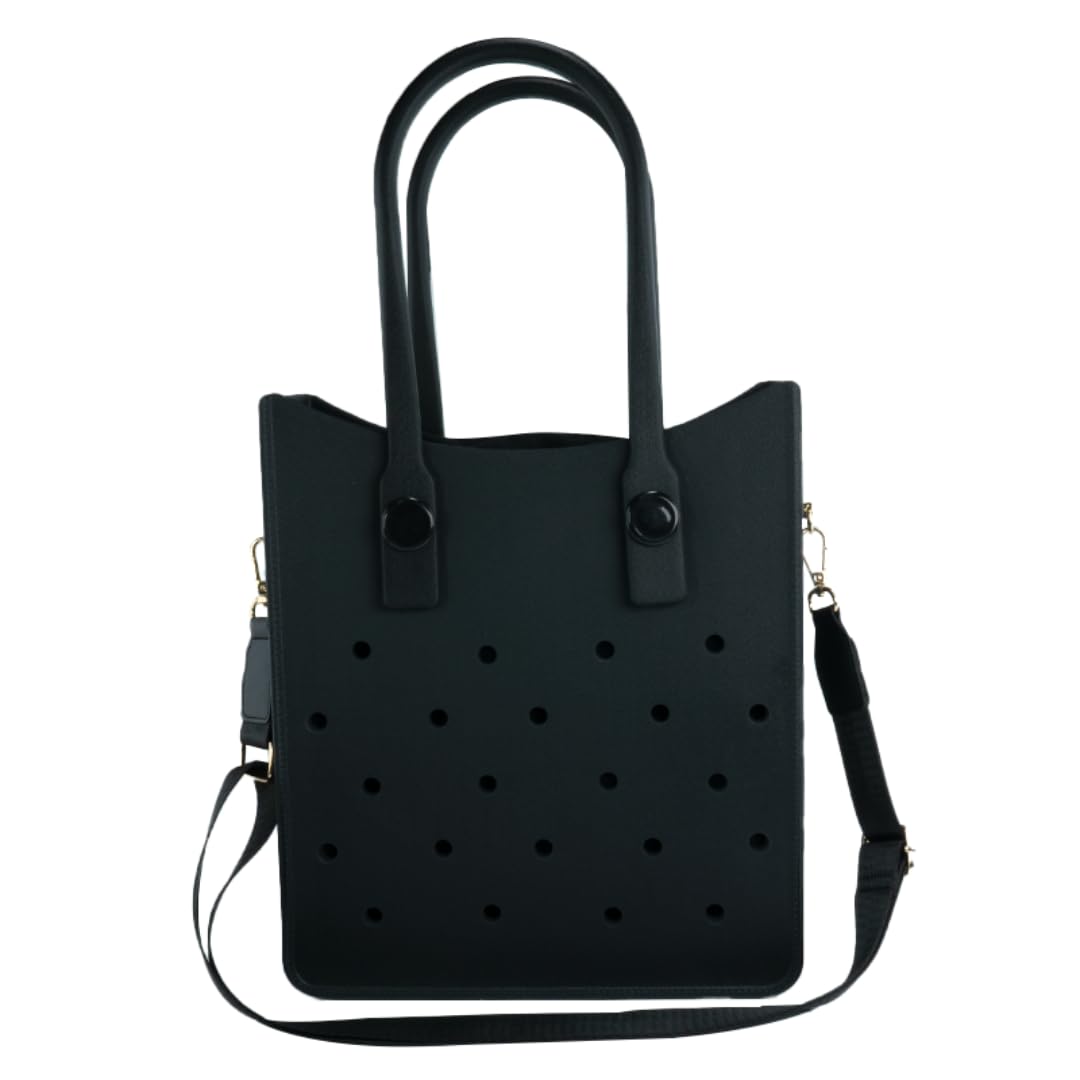 EVA Croc Tote Bag with Adjustable Strap – Ztylish (Black)