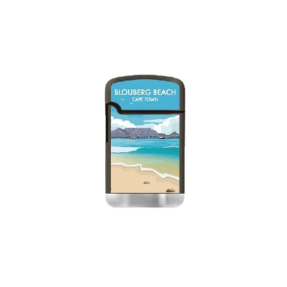 Debest Cape Town Travel Art Card A5 Bloubergstrand and ZL3 Torch Jet Lighter