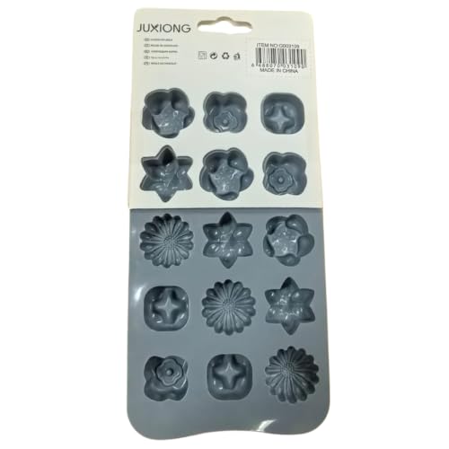 Silicone Chocolate Mold - Assorted Flowers - 20x10cm (Grey)