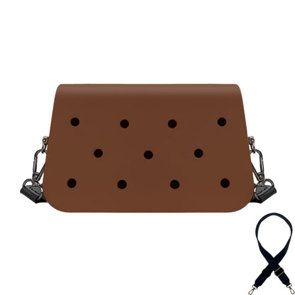 Coco EVA Croc Crossbody Bag – Lightweight Waterproof Shoulder Bag (Brown)