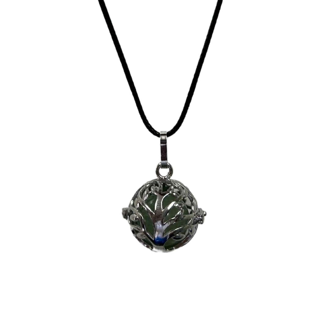 Earth Stone Collection - Crystal Locket Stone Necklace (Aventurine)