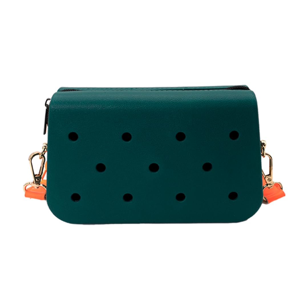 Coco EVA Croc Crossbody Bag – Lightweight Waterproof Shoulder Bag (Green)