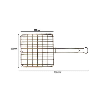Small Box Braai Grid And Flexible Extra Length Braai Lighter (Brown)