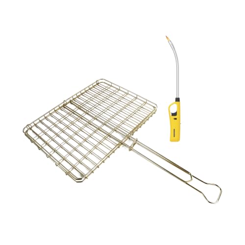 Big Box Braai Grid And Flexible Extra Length Braai Lighter (Yellow)