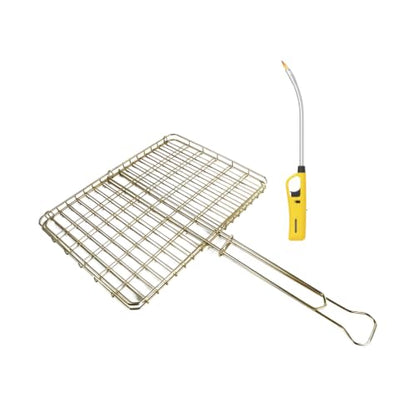 Big Box Braai Grid And Flexible Extra Length Braai Lighter (Yellow)