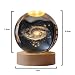 Crystal Ball Lamp with 3D Engraving and Luminous Base - 2 Pack (Unicorn and Galaxy)