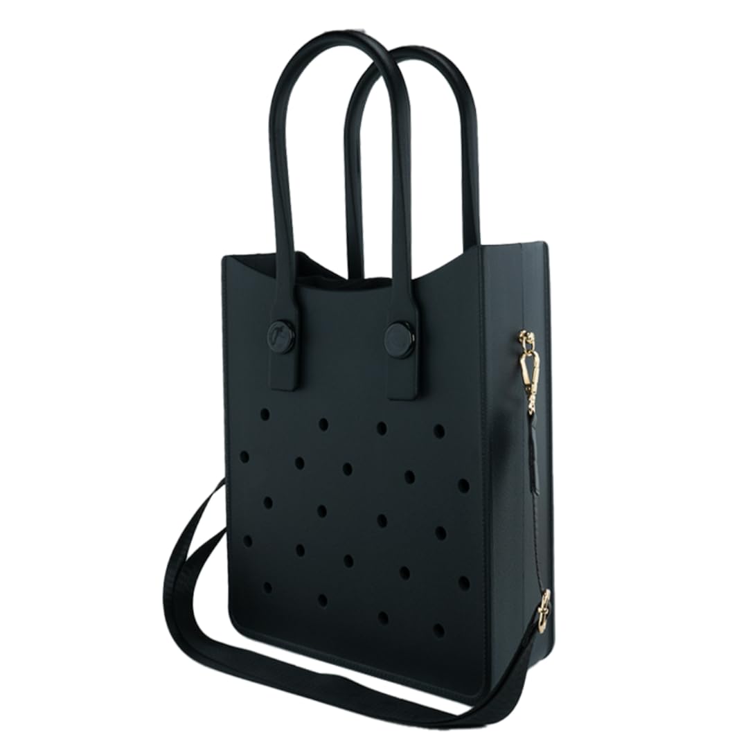 EVA Croc Tote Bag with Adjustable Strap – Ztylish (Black)
