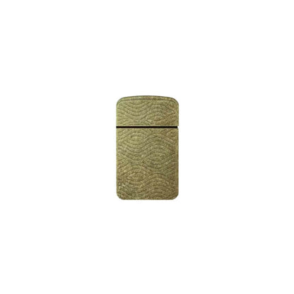 Zl -12 Metallic Windproof Torch Jet Lighter With Pouch (Aged Gold Wave)