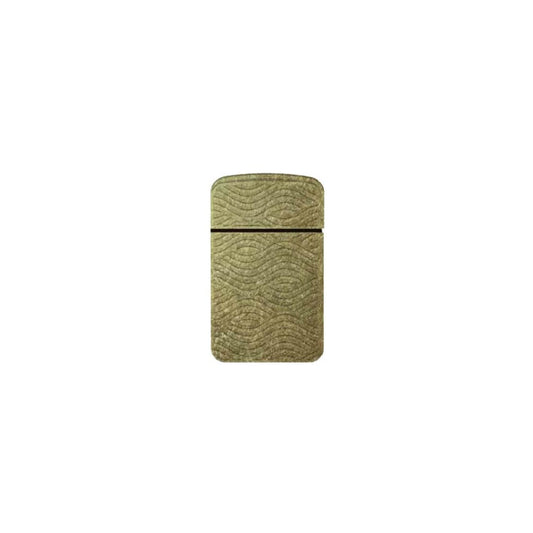 Zl -12 Metallic Windproof Torch Jet Lighter With Pouch (Aged Gold Wave)