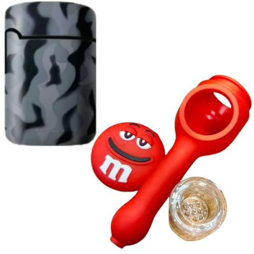 Grey Army ZL-3 Torch Jet Lighter And M&M Silicone Rasta Pipe