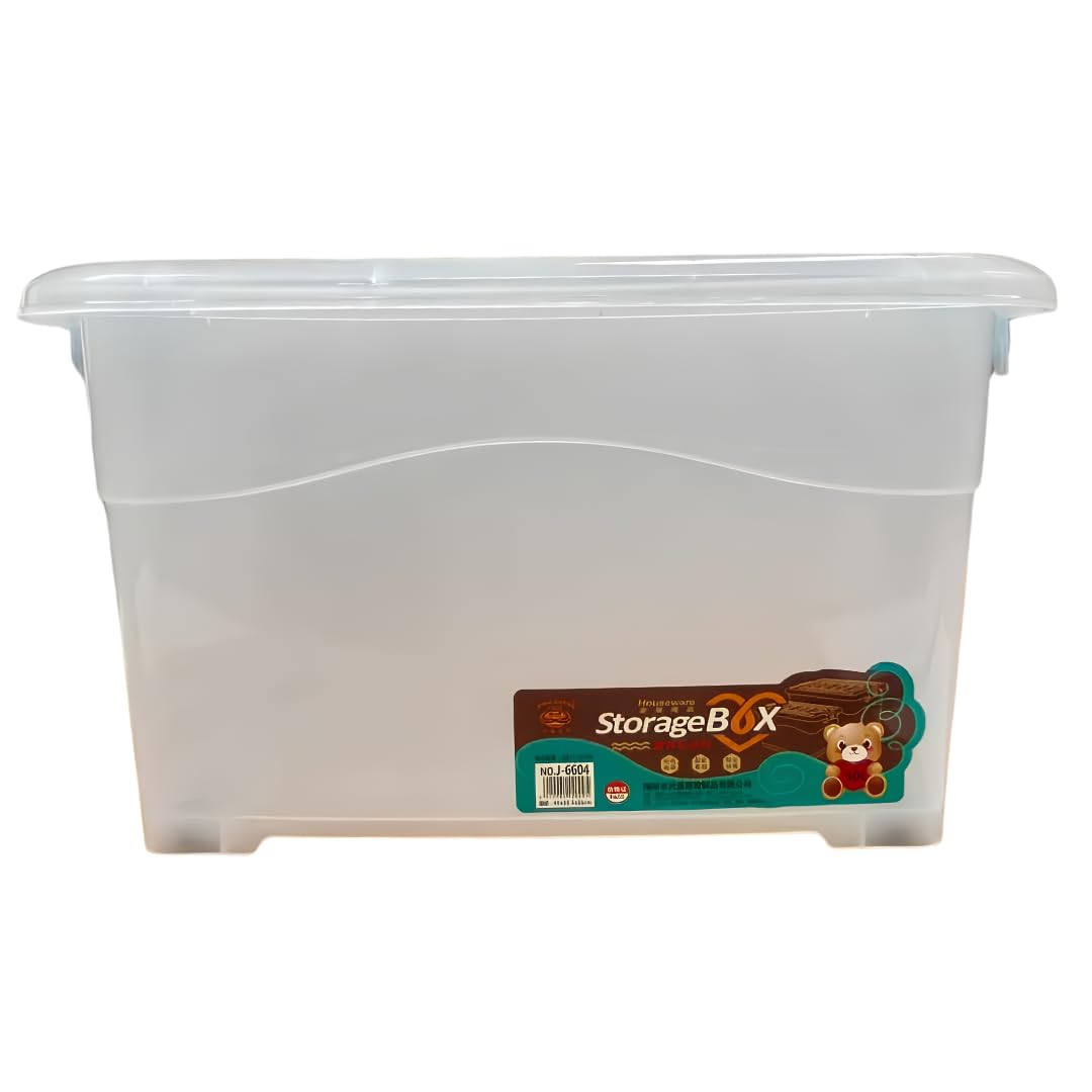 Plastic Storage Box - With Wheels - 30 Litres