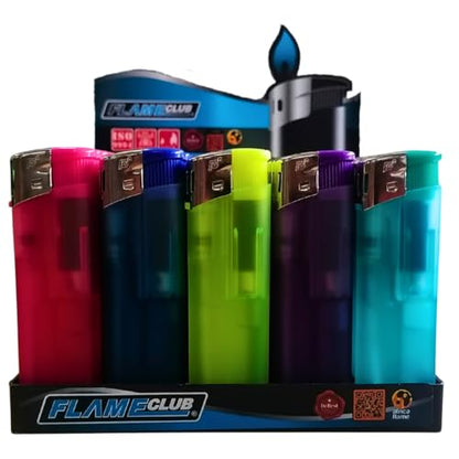 N2 Frosty Electronic Refillable Lighters – New Assorted Colours – 50 Units per Tray – Durable Bulk Pocket Lighters for Everyday Use & Retail