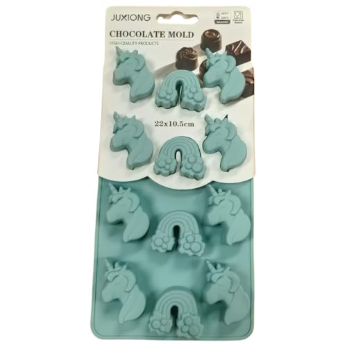 Silicone Chocolate Mold - Unicorns And Rainbows - 22×10.5cm (Blue)