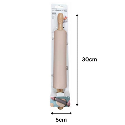 Silicone Rolling Pin - 30x5cm (Pink)