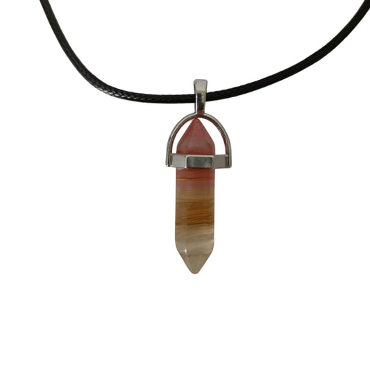Earth Stone Collection - Bullet Crystal Stone Necklace (Amethyst)