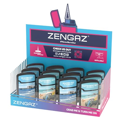 ZL3 Glenn John Art Mega Jet Flame Travel Lighter Tray - 12 Pack (Tray 4)