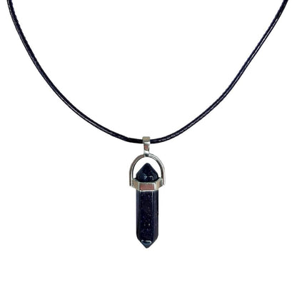 Earth Stone Collection - Bullet Crystal Stone Necklace (Blue Sand)