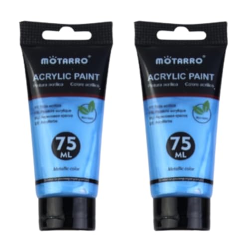 2 Pack Acrylic Metallic Paint – 75ml Tubes (Dark Blue)