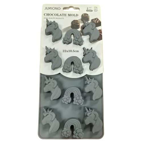 Silicone Chocolate Mold - Unicorns And Rainbows - 22×10.5cm (Grey)