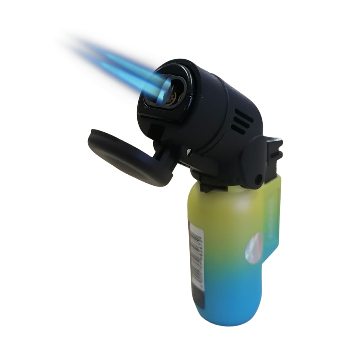 ZL-17 Angle Double Jet Torch Lighter - Green-Blue