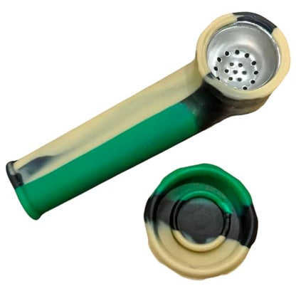 Mini Silicone Rasta Pipe (Green)