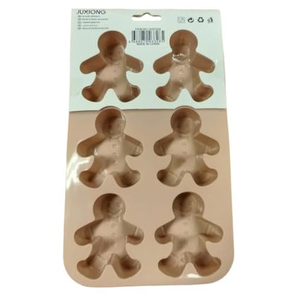 Silicone Cake Mold - Gingerbread Man - 25.5x16cm (Pink)
