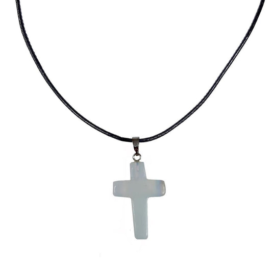 Earth Stone Collection - Cross Stone Necklace (Turquoise)