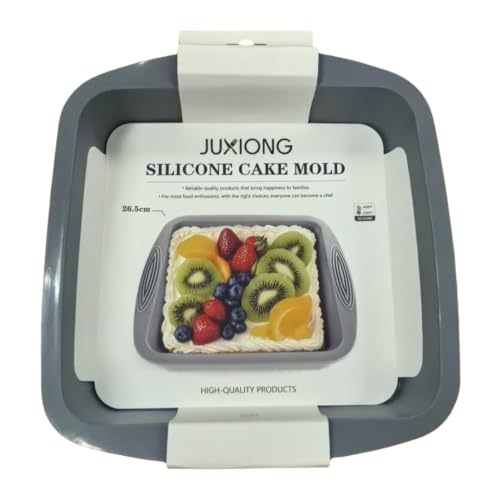 Silicone Cake Mold - Square - 26.5x26.5cm (Grey)