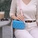 Coco EVA Croc Crossbody Bag – Lightweight Waterproof Shoulder Bag (Blue)
