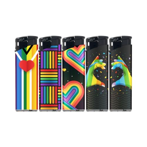 Electronic N2 Refillable Lighters – Love Design, Pack of 50