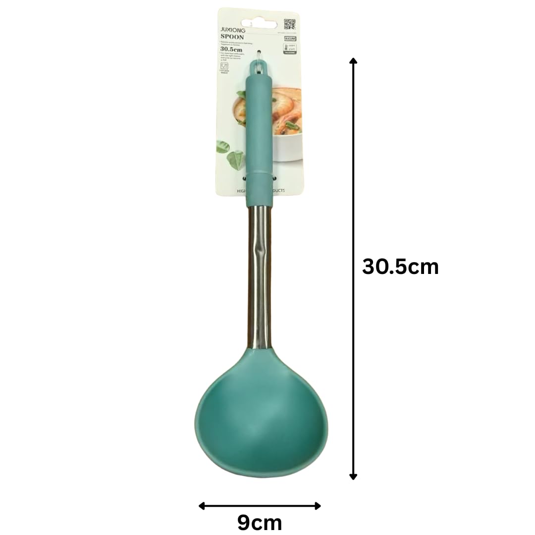 Silicone Soup Ladle - 30.5x9cm (Blue)