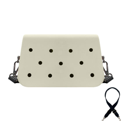 Coco EVA Croc Crossbody Bag – Lightweight Waterproof Shoulder Bag (Beige)