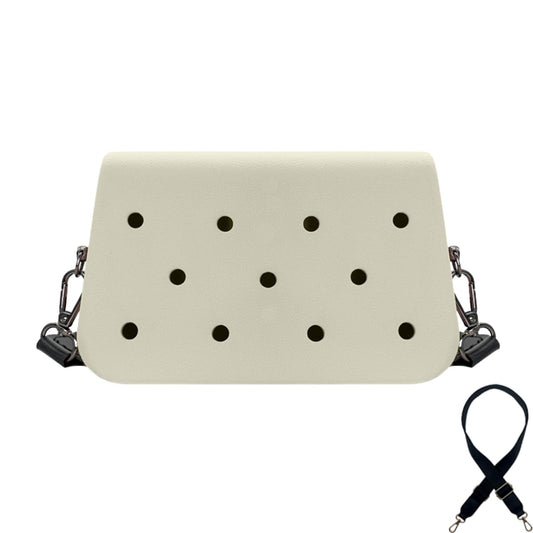 Coco EVA Croc Crossbody Bag – Lightweight Waterproof Shoulder Bag (Beige)