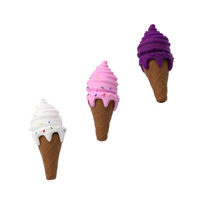 Silicone Rasta Pipe - Ice Cream - 15 Pack