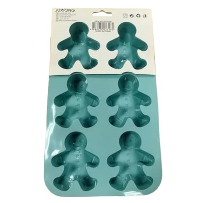 Silicone Cake Mold - Gingerbread Man - 25.5x16cm (Blue)
