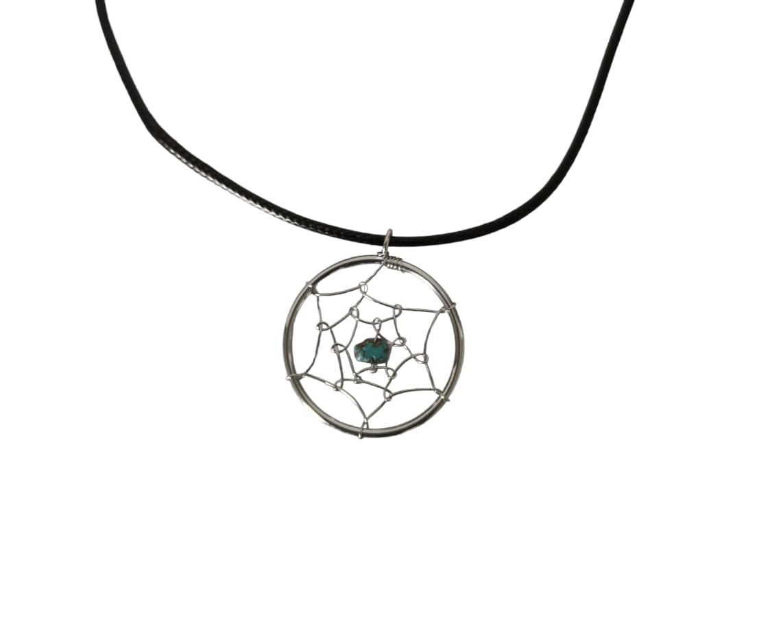 Earth Stone Collection - Dream Catcher Stone Necklace (Turquoise)