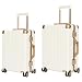 Classic Aluminum Frame Travel Suitcase - 20" + 26" - White