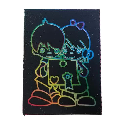 Scratch Book on Card 20pc | Rainbow Scratch Art Cards for Kids | Creative Drawing Fun
