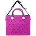 Nana EVA Croc Bag with Shoulder Strap – Lightweight Waterproof Tote Handbag (Purple)