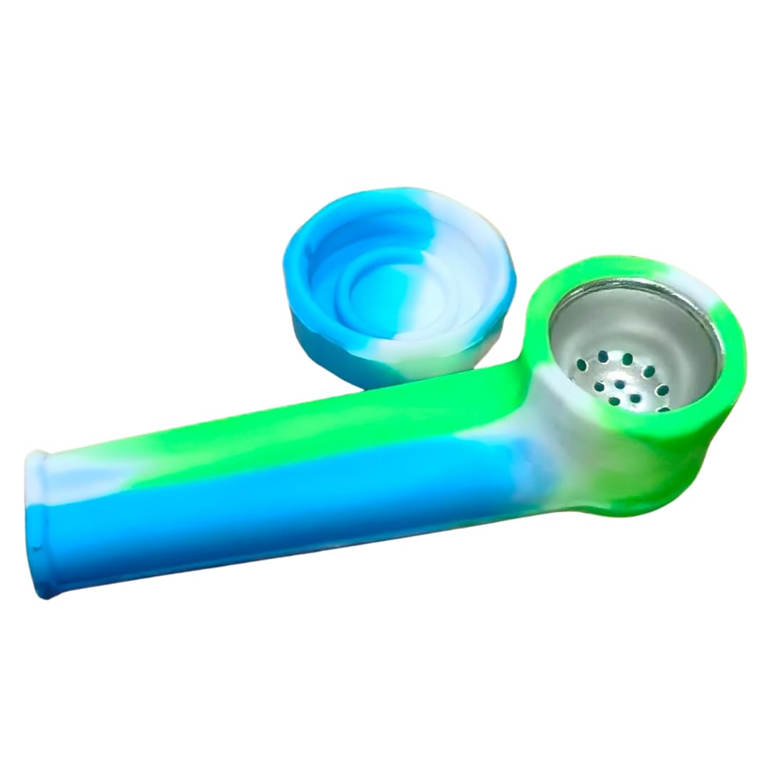 Brown Army ZL-3 Torch Jet Lighter And Blue Mini Silicone Rasta Pipe
