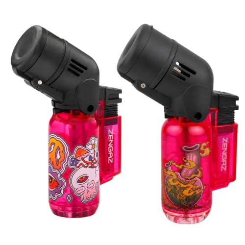 ZL-17 Angle Double Jet Torch Lighter – 2 Pack (Pink)