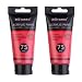 2 Pack Acrylic Metallic Paint – 75ml Tubes (Dark Pink)
