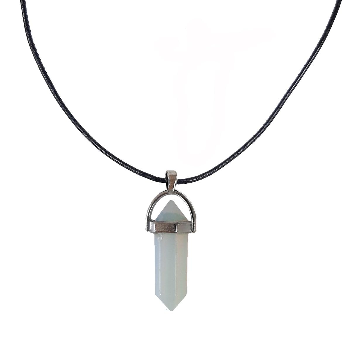 Earth Stone Collection - Bullet Crystal Stone Necklace (Opal)