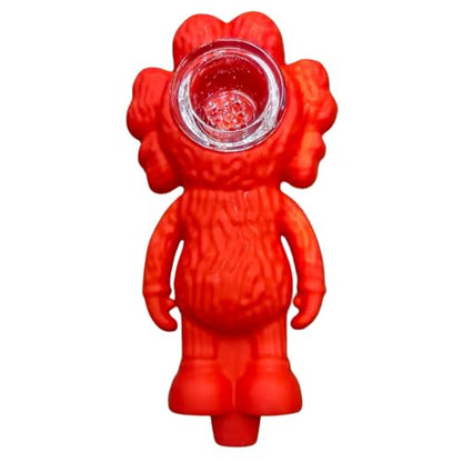 Silicone Rasta Pipe – Elmo (Removable Bowl, 5 Colours) (Red)