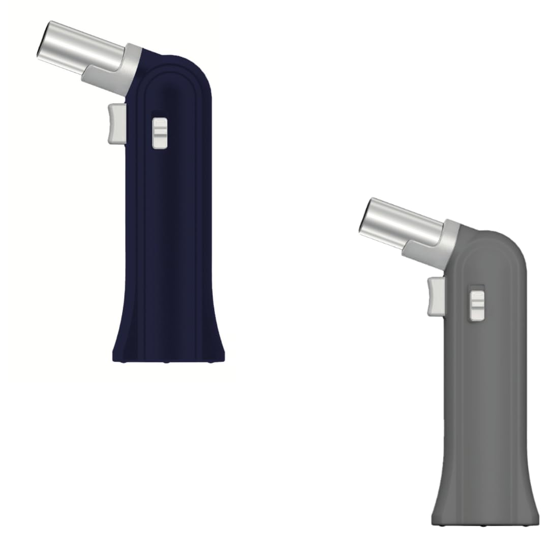 2 Pack ZT-88 Torch Jet Brulee Burner Lighter - Dark Blue and Grey