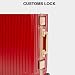 Classic Aluminum Frame Travel Suitcase - 22 inch - Wine Red