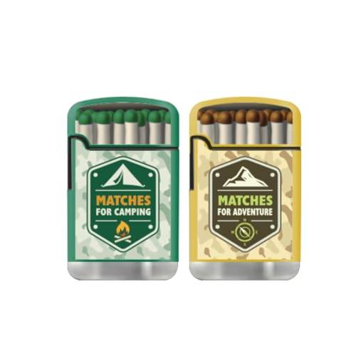 ZL 3 Mega Jet Flame Lighter Matches Green&Yellow - 2Pack