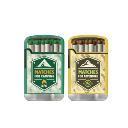 ZL 3 Mega Jet Flame Lighter Matches Green&Yellow - 2Pack