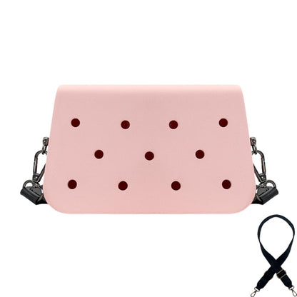 Coco EVA Croc Crossbody Bag – Lightweight Waterproof Shoulder Bag (Pink)