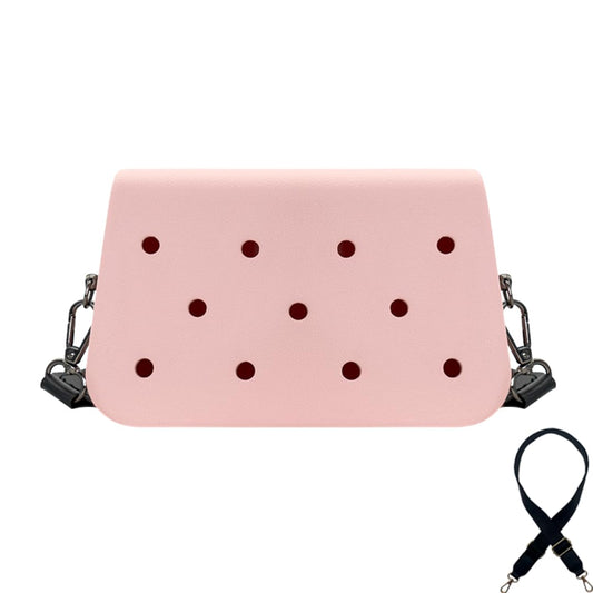 Coco EVA Croc Crossbody Bag – Lightweight Waterproof Shoulder Bag (Pink)